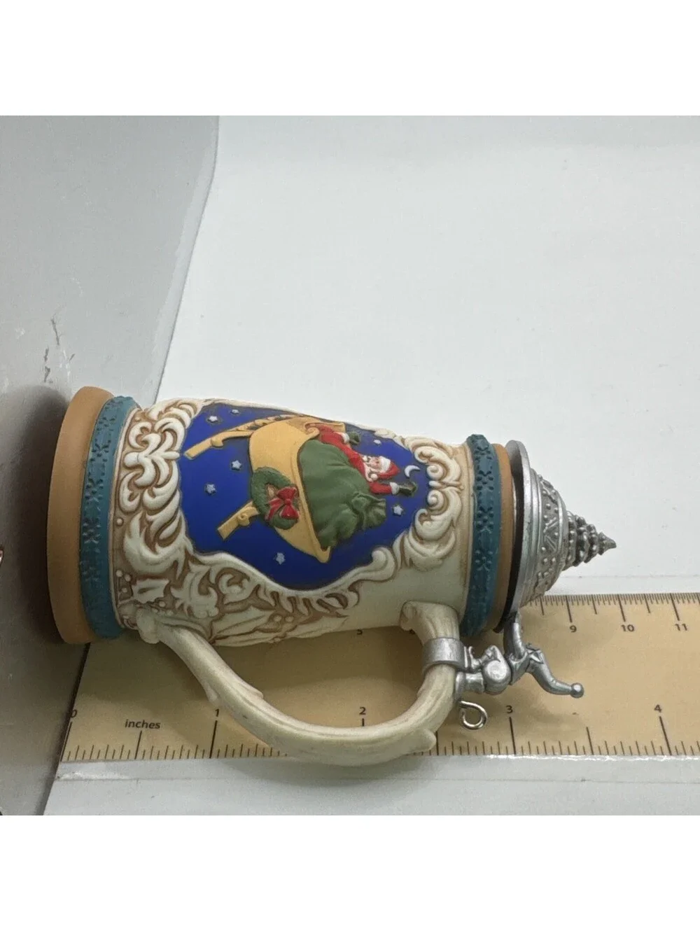 Hallmark Keepsake 2012 Ornament Beer Stein German Style Santa Sleigh With Box
